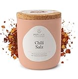 POTLUCK | Chili Salz | Speisesalz-Zubereitung im Keramiktopf | 100 g | Vegan, glutenfrei und mit natürlichen Inhaltsstoffen