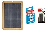 Maped – Set Schiefer schwarz aus Stein (L) 260 x (H) 182 mm + kleine Schwammbürste aus Holz und Filz + 1 Box mit 10 weißen Kreiden