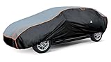 Walser Hagelschutz Abdeckplane Auto, Autogarage Abdeckung, Abdeckplane Auto Basic, Auto Hagelschutzplane, Abdeckung Auto 100% Polyester, Auto Vollgarage, Auto Abdeckung PKW XL - anthrazit-schwarz