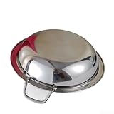 Edelstahl-Kochtopf mit breitem Rand, doppelte Griffe, verdickte Töpfe Stil Kochgeschirr für Induktionsherde, 18–32 cm (20 cm)
