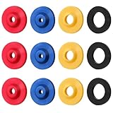 Grevosea 12 Stück Wassersparer Durchflussbegrenzer Silikon Durchflussbegrenzer für Duschkopf Wassersparer für Küche Handbrausen Duschkopf Handbrausen-3/4/6.5/10.5mm-Schwarz/Blau/Rot/Gelb