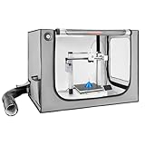 VEVOR 3D-Druckergehäuse Druckerzelt (80x58x58 cm), staubdichte & wasserfeste Schutzhülle mit konstanter Temperatur & LED-Beleuchtung & Belüftung, kompatibel mit Bambu Lab A1 Combo Grau
