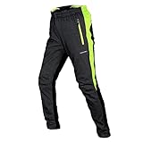 Tofern Herren Lange Fahrradhose Radhose Wasserdicht & Winddichte Thermohose Softshellhose mit Fleece, Winter Warme Outdoor Hosen für Cycling