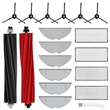 Fishoney 19 Stück Zubehör für Roborock S8 / S8+ / S8 Pro Ultra Saugroboter mit 2 Hauptbürste, 6 Wischtücher, 6 Seitenbürsten, 4 Filter, 1 Reinigungsbürste, Ersatzteilset