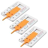 TAKONE Tread Depth Gauge for Tyres – 3 Pack 0–20mm Plastic Tyre Tread Depth Tool for Car, Motorcycle, SUV, Van & Truck (Gelb)