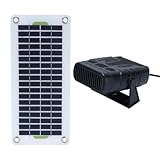 ASHATA 30W Solarpanel Heizung, Mono Kristalliner Tragbarer Raumheizung mit Batterie Box Set, für Auto Haustier Haus Camping Outdoor Heizung