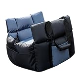 Xiuganpo Hunde-Autositz, Haustiersitz aus Memory-Schaum, Verstellbarer Sitz mit Sicherheitsschnallen und Abnehmbarem, Waschbarem Bezug, für Kleine Hunde Bis zu 25 Pfund in Autos, LKWs, SUVs