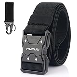 Aucuu Schnellverschluss Taktischer Gürtel, Militär Arbeitsgürtel mit Schnellspanner Metallschnalle, Militär Wandern Arbeitgürtel, Gürtel Nylon Canvas Belt, Herren Gürtel für Outdoor Arbeit Militär