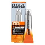 L'Oréal Men Expert Augen Roll-On gegen müde Haut für Männer, Belebende Augenpflege gegen Falten und Augenringe, Herren Feuchtigkeitspflege mit Vitamin C und Koffein, Hydra Energy, 1 x 10 ml
