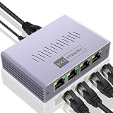Ethernet-Splitter – Splitter Ethernet-Kabel 1 Eingang 4 Ausgänge | Datenübertragung 1000 Mbps Plug and Play für Zuhause, Büro, Schlafsaal, Konferenzraum