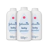 JOHNSON'S Baby Pulver Multipack - hinterlässt die Haut weich und glatt - ideal für empfindliche Haut - 3 x 500 g