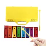 Glockenspiel Xylophon | Spielzeug mit 8 Tönen mit Schlägeln, Musikpädagogischen Hilfsmitteln gestimmt Xylophon, für junge Mädchen, Klassenzimmer, Schule, Haus, Reise