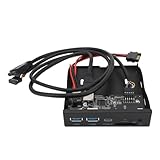 KIMISS USB3.2 GEN1 Typ-C-Diskettenlaufwerk-Panel – 5 Gbit/s Plug-and-Play 3,5-Zoll-USB-Hub an der Vorderseite für XP/7/8/10/11/2003 und