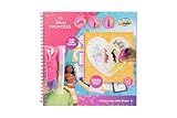 Disney Princess Malbuch mit Wasser | Wiederverwendbares Wassermalbuch für Kinder ab 3 Jahren | Mit Nachfüllbarem Wasserstift | 12 Seiten zum Ausmalen | Vaiana, Rapunzel, Schneewittchen, Arielle & mehr