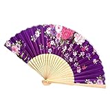 IUNSER Party Chinese Classic Hand Fan Tanz Held Faltasche Blumengeschenke Werkzeuge & Home Improvement Papierkugeln (E, One Size)