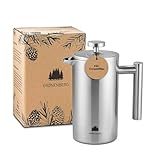 Groenenberg French Press I Hochwertige French Press Thermo mit Warmhalte-Funktion I Kaffeebereiter in verschiedenen Größen 300ml bis 1 Liter