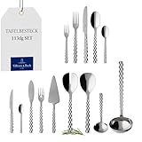Villeroy und Boch Boston Tafelbesteck für bis zu 12 Personen, 113-teilig, Edelstahl