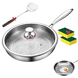 EastHedge Tovara Titanium Pro Pfanne,Kovali Titan Bratpfanne, Titanium Pfanne Unbeschichtet,Antihaftbeschichtete Bratpfannen,26/28/30 cm for Cooking, Multifunctional Pots and Pans Set (30cm)