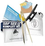 Bootszeug Kapitänsset - Ideal ausgestattet für den SBF mit dem Navigationsbesteck und Knoten Übungsset - Super Geschenk für Segler und Bootsfahrer