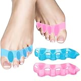 SUNFATT Zehenspreizer,Hallux Valgus Korrektur,Wiederholbare Waschbare Gel-Zehennagelteiler,Zehentrenner zum Entspannen der Zehen,um Ballenzehen,Hammerzehen,Hallux Valgus zu lindern.4 Stück