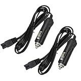 Autokühlschrank Kabel - 2 Stück KFZ Kühlbox Ersatzkabel, 12V/24V DC Zigaretten-Stromkabele, 200cm 2 Poliger Stecker Netzadapter Strom Ersatzkabel für Auto Gefrierschrank, Tragbarer Kühlschrank