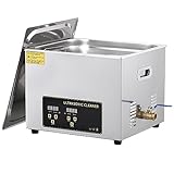 Ultraschallreinigungsgerät 10L Edelstahl Tischplatte Ultraschallreiniger mit Heizung die Max 80° und Timer Professioneller Ultrasonic Cleaner für Reinigung von Brillen Schmuck Uhren Zahnersatz