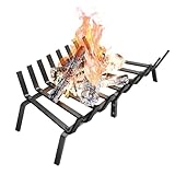 DPZM Robuster Kaminrost, 68 cm, massives Stahlregal für Holzverbrennung, extra breite Brennholzroste für Innen- und Außenfeuerstelle, Holzofenrost