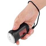 OUCRIY Solarbetriebene Wiederaufladbare Taschenlampe mit Handkurbel, LED-Notfall-Dynamo-Taschenlampe für Camping Im Freien