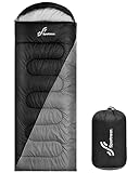 Schlafsack Outdoor für Camping: Sportneer 3-4 Jahreszeiten Sommerschlafsack Schlafsäcke Winter Sleeping Bag Kleines Packmaß Tragbar Ultraleicht 1,7kg Full Filling für Erwachsene Trekking Reise