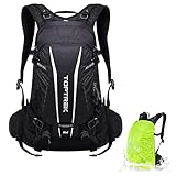 toptrek Fahrradrucksack 20L, Fahrrad Rucksack Männer mit Regenschutz und Helmabdeckung, Wasserdicht Trinkrucksack Ultraleicht Hydration MTB Rucksack für Herren/Damen Radsport, Camping,Wandern