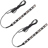 Kinstecks ​​2 STÜCKE 9 LEDs Motorrad LED Streifen Lichtleiste Blinker Blinker Streifen Lichter Backup Nummernschild Streifen Licht 12 V Universal für Motorräder Geländefahrzeuge Roller Fahrzeuge