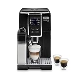 De'Longhi Dinamica Plus ECAM 370.70.B Kaffeevollautomat mit LatteCrema Milchsystem, Cappuccino & Espresso auf Knopfdruck, 3,5 Zoll TFT Touchscreen Farbdisplay, Kaffeekannen-Funktion, schwarz