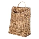 Kichvoe Wandkorb aus Weide: Hängekorb für die Heimdekoration – 37 x 25 x 11,5 cm, gewebter Aufbewahrungskorb für Haustür, Post, Blumen, Badezimmer, Eingangsbereich, Kinderzimmer