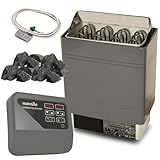 vanvilla Saunaofen Saunaofen 9kw mit externer Steuerung 380V Sauna inkl. Saunasteine für Aufguss Sauna Ofen Heizung Finnische Sauna Fasssauna Gartensauna