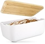 Cookery® Brotkasten aus Keramik mit Brotschneidebrett...