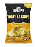 HENDERSON AND SONS Mais Tortilla Chips Nacho Cheese - 1 x 125 Gramm Beutel - mit Käsegeschmack - Perfekter Snack für Sportabende wie American Football oder Fußball