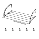 ONEBO 1 Stück Heizungs Trockengestell, Heizkörpertrockner, Wäscheständer Ausziehbar, Sparen Sie Platz zum Aufhängen von Kleidung, Handtüchern, Unterwäsche, Schuhen und Socken(58x32cm)