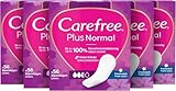 CAREFREE Slipeinlagen Plus Normal mit Frischeduft (5 x 56 Stück), super saugstark, um Flüssigkeiten sofort einzuschließen, Größe