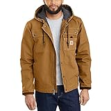Carhartt, Herren, Lockere Arbeitsjacke aus ausgewaschenem Segelleinen mit Sherpa-Futter, Carhartt® Braun, L