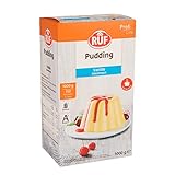 RUF Pudding Vanille, mit feiner Vanillenote, nur mit Milch und Zucker aufkochen, praktische Vorratspackung, glutenfrei, ohne Allergene, 1x1000g