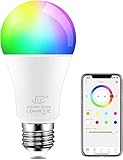 iLC LED RGBW Lampe E27 RGB+Warmweiß, Sync mit Musik farbwechsel Glühbirne mit APP, 16 Millionen Farben, 20 Modi