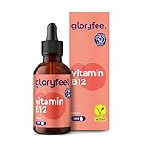 Vitamin B12 Tropfen - 50ml (1250 Tropfen) hochdosiert - Beide Aktivformen Methyl- & Adenosylcobalamin - Alkoholfrei & vegan - Hoch bioverfügbar Laborgeprüft ohne Zusätze in Deutschland hergestellt