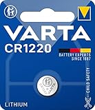 VARTA Batterien Knopfzelle CR1220, 1 Stück, Lithium Coin, 3V, kindersichere Verpackung, für elektronische Kleingeräte - Autoschlüssel, Fernbedienungen, Waagen