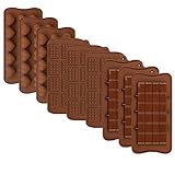 PUDSIRN 9 Stück Silikon Schokoladenform, Silikon Break-Apart Schokoladenformen für Schokolade, Süßigkeiten, Gelee, Eiswürfel