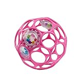 Bright Starts, Oball Rattle, Pink - Flexibles und leicht Greifbares Design, für Kinder Jeden Alters