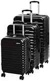 Amazon Basics Hartschalen - kofferset - 3-teiliges Set (55 cm, 68 cm, 78 cm), Schwarz