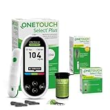 OneTouch Select® Plus Starter Set mg/dL: 1 Blutzuckermessgerät, 40 Teststreifen, 1 Lanzettengerät und 40 Lanzetten