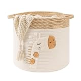 Aufbewahrungskorb Wickeltisch Korb Kinderzimmer Aufbewahrung Körbe Deckenkorb, Aufbewahrungskorb für Babys Kinder Spielzeugkorb Geschenke für Regale Badezimmer Bad Wickeltisch Organizer(Groß, Giraffe)