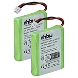 vhbw 2X NiMH Akku 600mAh (2.4V) kompatibel mit schnurlos Festnetz Telefon Medion MD81877, MD82711, MD82772, MD82877 Ersatz für 5M702BMX, GP0827, GPHP70-R05.