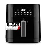 MEDION E40 XL Heißluftfritteuse (5,2 Liter, Airfryer, 2.150 Watt, 9 Automatikprogramme, Backfunktion, ölfreies Frittieren, Touch Bedienfeld, LED Anzeige, MD 11740) schwarz